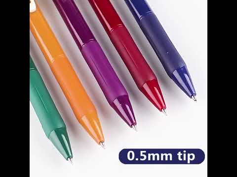 Plastic baoke pc3848 0.5mm multicolor retraceable gel pen pa...