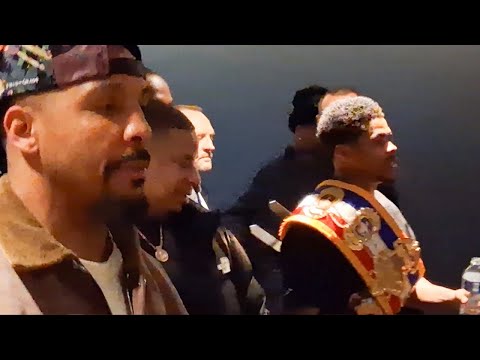 Shakur Stevenson LEAVES Arena with Teofimo Lopez's Title & Andre Ward after SHUTOUT
