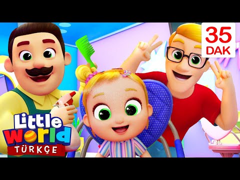 Saç Tıraşı Oluyoruz, Bakım Zamanı | Eğlenceli Ve Öğretici Çocuk Şarkıları | Little World Türkçe