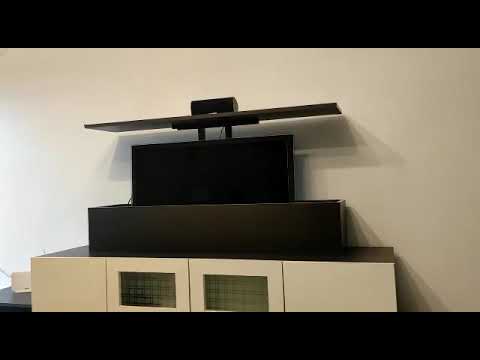 Mild steel remote control motorized flip down tv ceiling mou...