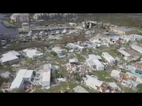 Mobile Homes in Placida, FL Destroyed by Hurricane Ian