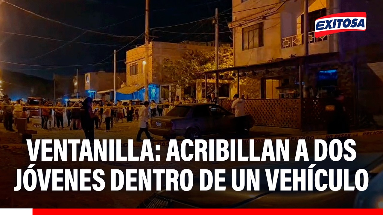 🔴🔵 Ventanilla: acribillan a dos jóvenes dentro de un vehículo frente a local de comida rápida