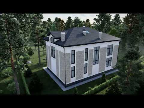 Проект двухэтажного  дома в классическом стиле DTE-197