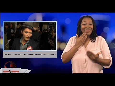 Bruno Mars providing 24,000 Thanksgiving dinners (ASL - 11.12.18)