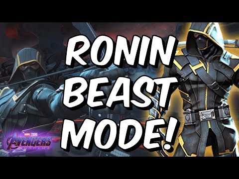 Ronin (Avengers Endgame) Rank Up & Beast Mode Gameplay - Marvel Contest of Champions