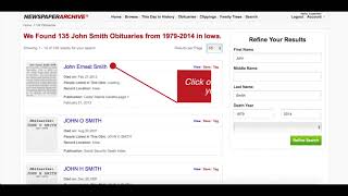 Searching Obituaries