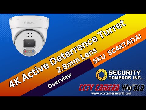 4K Active Deterrence Turret Camera with AI by Security Cameras Inc™ - SC4KTADAI