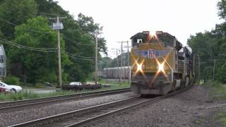 preview picture of video 'UP SD70ACe 8444 on AYMO - Shirley, MA - 5/29/10'