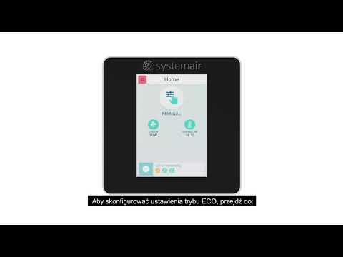 Systemair SAVE | Dotykowy panel sterowania HMI: Aktywacja trybu ECO - zdjęcie