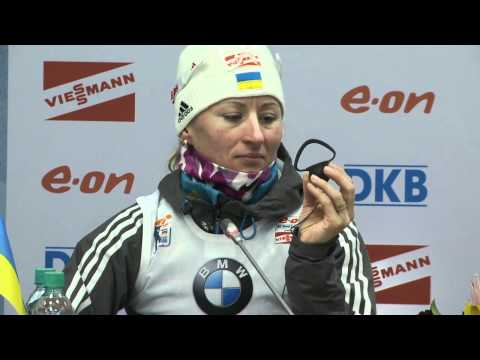 Magdalena Neuner, Vita Semerenko and Darya Domracheva Press Conference