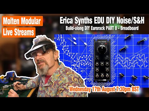 Molten Live Stream - Erica Synths EDU DIY Noise/S&H build-along - Breadboard