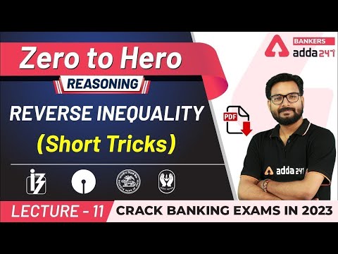 Reverse Inequality Short Trick Reasoning | Adda247 Banking Classes | Lec #11