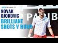 Novak Djokovic Brilliant Tennis v Casper Ruud | Rome 2020