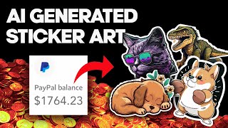 Make Money Selling AI Art stickers on Etsy - Print on Demand Tutorial