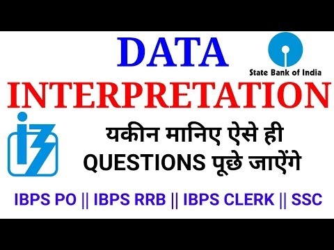 Data Interpretation for IBPS PO || IBPS CLERK || IBPS RRB || SSC || SBI PO & CLERK (In HINDI) Video