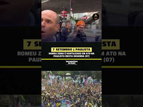 Romeu Zema é hostilizado em ato na Paulista nesta segunda (07)