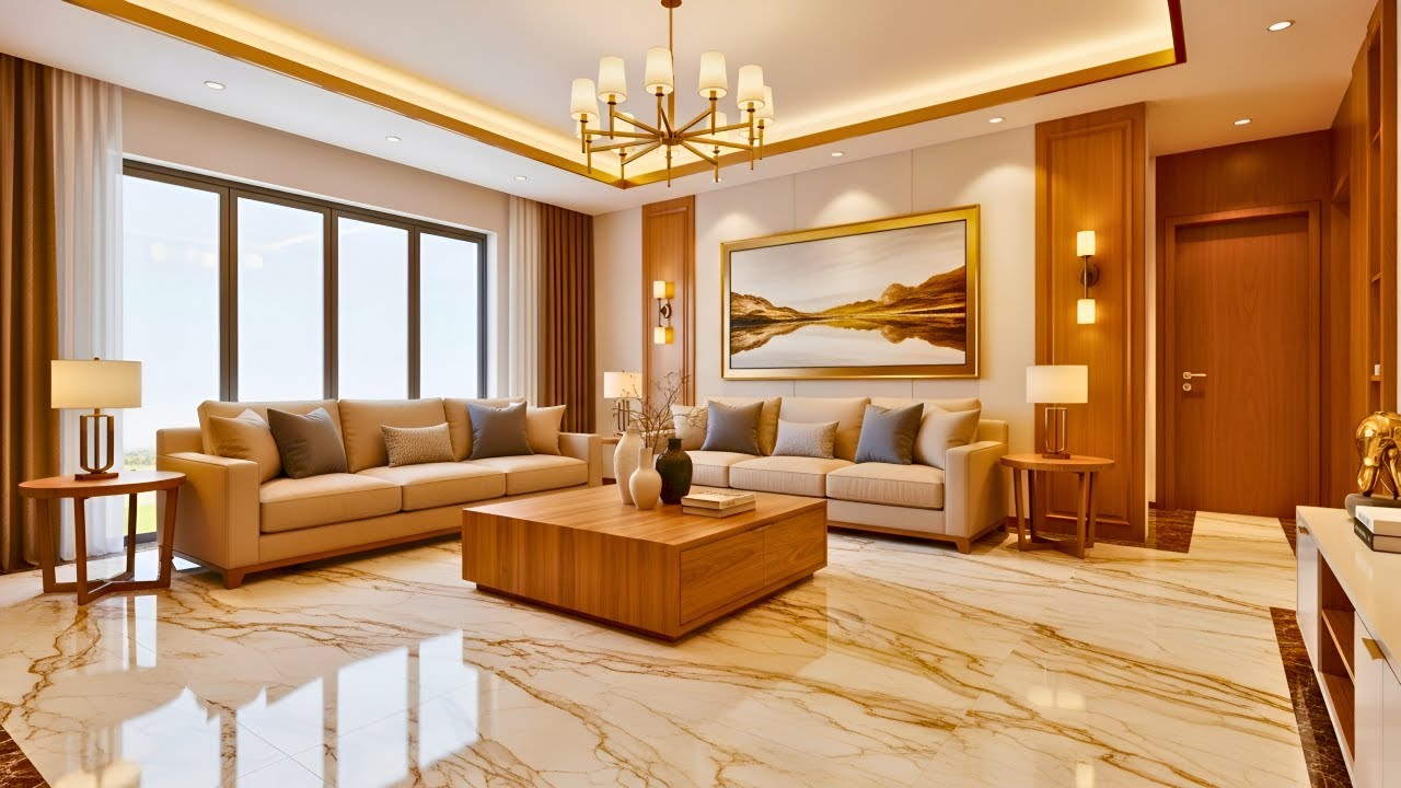 Modern Luxury Living Room Floor Tiles Ideas: Marble, Porcelain & Large-Format Designs That Wow 2025