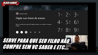 SENHA DE COMPRAS NO SEU XBOX ONE PROTEJA (CHAVE DE ACESSO)
