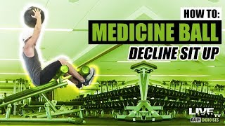 MEDICINE BALL DECLINE SIT UP exercise video thumbnail