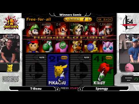 Smash 64: T-Beau (Pikachu) V Spongy (Kirby) - Shattered 114 Tournament SSB64