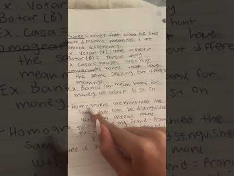 Homophones vs Homographs