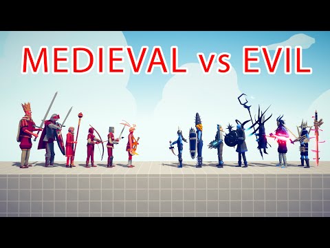 MEDIEVAL Team vs EVIL Team - Totally Accurate Battle Simulator TABS