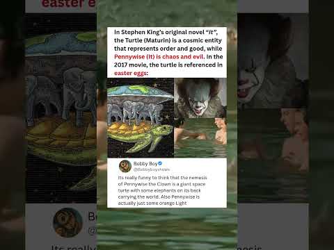 In Stephen King’s original novel “It”, the Turtle (Maturin) is a cosmic entity that represents order