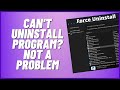 Can T Uninstall Program Not A Problem