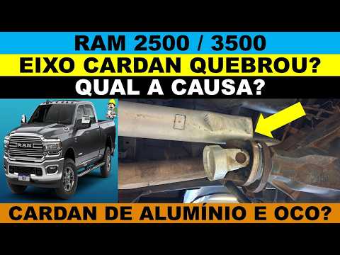 Ram 3500 quebrou o cardan de alumínio. Dodge Ram 2500 eixo cardan quebrado na trizeta