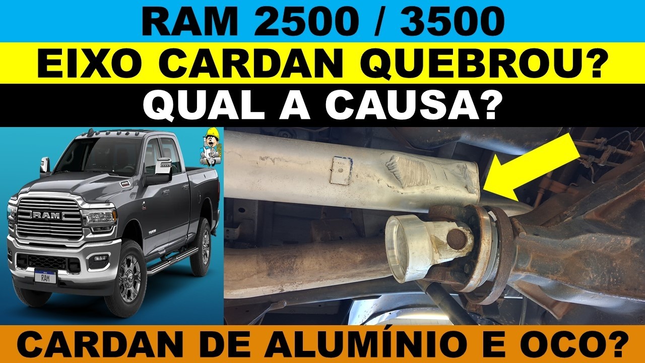 Ram 3500 quebrou o cardan de alumínio. Dodge Ram 2500 eixo cardan quebrado na trizeta