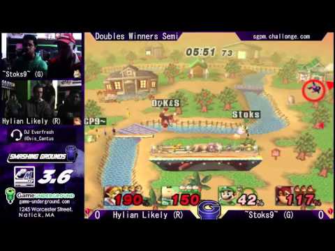 Rock em Stok em Smashbros - Project M 3.6 Doubles - Hylian Likely (R) vs Stoks9 (G)