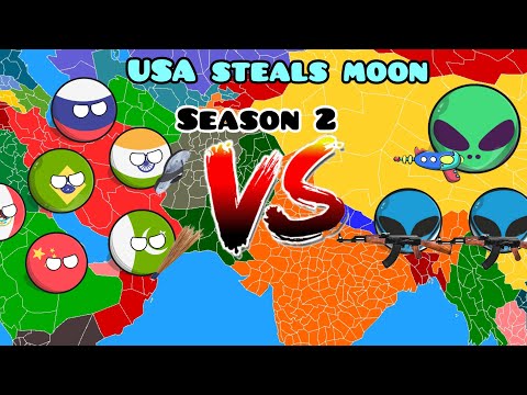 USA steals moon Season 2 | All parts | Full Story | Countries In a Nutshell | #countryballs #video