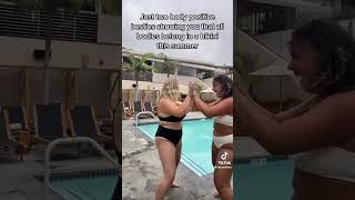 Plus size besties showing their bikini body #short #tiktok #viral #shorts #subscribe