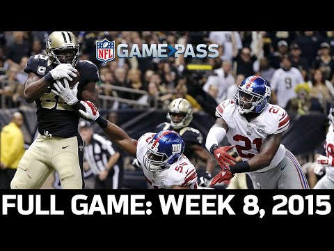 Over 100 Combined Points! New York Giants vs. New Orleans Saints Week 8, 2015 Full Game