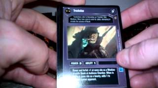 preview picture of video 'Star Wars Trading Card Game 14 Pack Opening: Jabba's Palace and Cloud City'