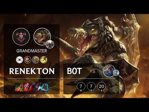 Renekton Bot vs Yasuo - KR Grandmaster Patch 10.16