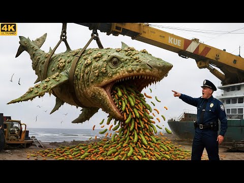 Rescue Team Saves Giant Extinct Helicoprion Shark From Heavy Barnacles and Algae 🦈🌊