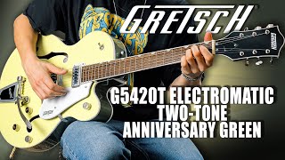 Video thumbnail for Let The Tones Do The Talking.. Gretsch G5420T Electromatic in Two-Tone Anniversary Green by Guitar Village