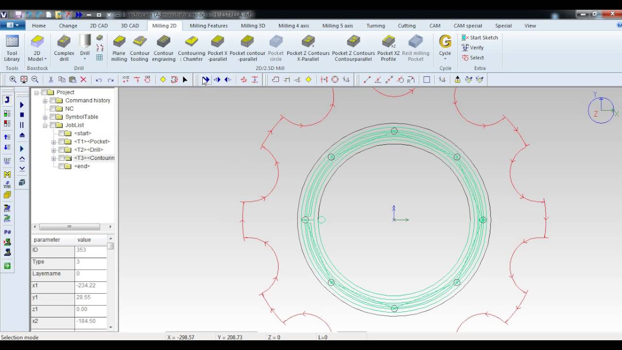 Tutorial Vectorcam em 2D