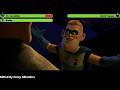The Incredibles 2004 Opening Scene With Healthbars