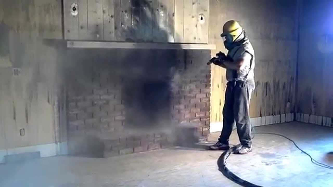 Fire damage restoration soda blaster