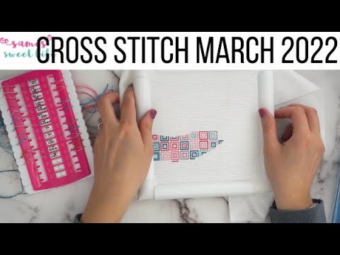 PELOTON FITNESS CROSS STITCH PROGRESS MARCH 2022