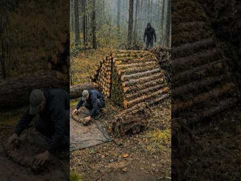 How to Build a Clay Stove in a LogCabin | Warm Bushcraft Survival Shelter #Survival #bushcraft