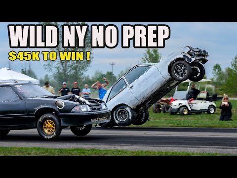 $45,000 NO-PREP CHAOS at  NY Airport! Wrecks, Wheelies & Wild Wins!