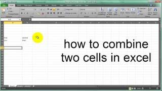How to combine two cells in excel