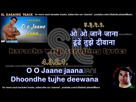 O O Jaane jana dhoonde tujhe deewana | clean karaoke with scrolling lyrics
