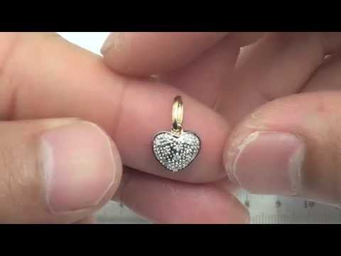14K Gold 9mm Heart Charm (13Pcs Diamond,0.05Cts)-PAF30688