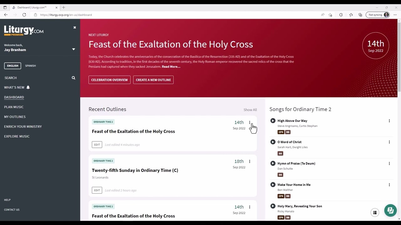 Liturgy.com Tech Tip: Action Menus
