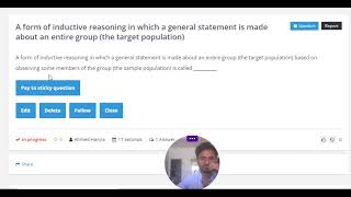 Download the video "A form of inductive reasoning in which a general statement is made about an entire group"