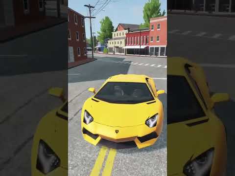 Car Game || Car 2 Bollard Chain Crash - BeamNG.Drive